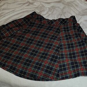 Torrid Blue and Red A-Line Mini Skirt Casual